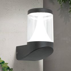 LED-Außenwandleuchte Midnight mit Anti-UV-Diffusor