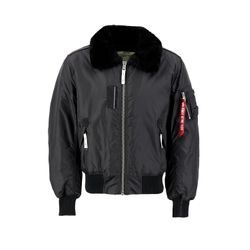 Bomberjacke ALPHA INDUSTRIES "Alpha Industries Men - Bomber Jackets Injector III" Gr. L, schwarz Herren Jacken