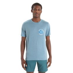 Merino Tech Lite II T-Shirt icebreaker Earth - Mann - Astral Blue - Größe XXL