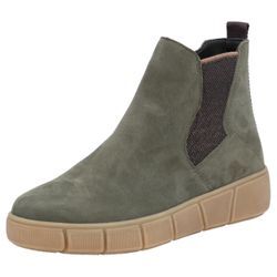 Chelseaboots REMONTE Gr. 39, grün (khaki) Damen Schuhe Plateau, Stiefelette, Ankleboots mit zusätzlichem Reißverschluss