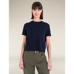 Icebreaker Merino 150 Tech Lite Crop T-Shirt - Frau - Midnight Navy - Größe S