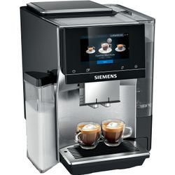 SIEMENS Kaffeevollautomat "EQ700 classic TQ717D03, Cold Brew, intuitives 5" TFT-Display, App", grau (edelstahl), B:35,2cm H:38cm T:46,7cm, Kaffeevollautomaten, aromaSelect, 30 Favoriten, autom. Dampfreinigung, edelstahl