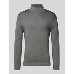 Slim Fit Strickpullover mit Rollkragen