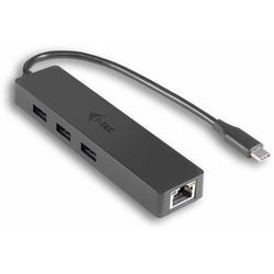 I-tec usb-c Slim hub 3-Port mit Gigabit Ethernet Adapter Thunderbolt 3 kompatib. (C31GL3SLIM)