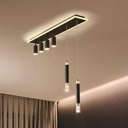 Ganeed - Moderne Deckenlampe 6 Lichter led Pendelleuchte Dimmbar Deckenleuchte Deckenlampe Wohnzimmer Hängelampe Pendelleuchte für Kücheninsel,