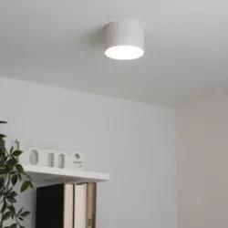 Flache Aufbauleuchte GX53 - Farbe: weiß - Leuchtmittel: 6W neutralweiß