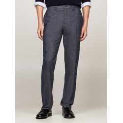 5-Pocket-Hose TOMMY HILFIGER "DC DENTON BRUSHED MARL" Gr. 40, Länge 32, blau (desert sky), Herren, Web, Obermaterial: 52% Baumwolle, 29% Polyester, 16% Viskose, 3% Elasthan, Hosen, meliertes Design, mit Bügelfalten