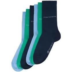 TOM TAILOR Damen Basic Socken im Sechserpack, blau, Uni, Gr. 35-38