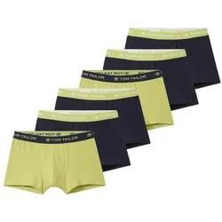 TOM TAILOR Herren Boxershorts im 6er-Set, grün, Uni, Gr. 4