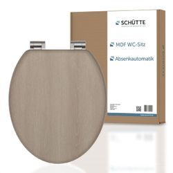 SCHÜTTE MDF WC Sitz MODERN WOOD,Toilettendeckel mit Absenkautomatik, Holzkern