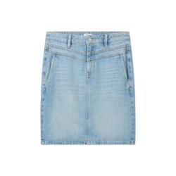 TOM TAILOR Damen Jeans Rock, blau, Uni, Gr. 36