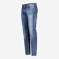 Dunkelblaue Slim Jeans mit niedrigem Bund