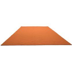 Wollteppich MORGENLAND "KELIM FANCY UNI", orange, B:200cm H:7mm L:300cm, Wolle, Teppiche, reine Wolle, Wendbar, Einfarbig, Uni, Wohnzimmer