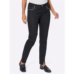 5-Pocket-Jeans INSPIRATIONEN Gr. 44, Normalgrößen, schwarz (schwarz, denim), Damen, 81% Baumwolle, 17% Polyester, 2% Elasthan, Jeans