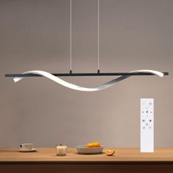 Neuwertig] Gbly Pendelleuchte led Hängelampe Esstisch - 22W Hängeleuchte Dimmbar Modern Design Pendellampe mit Fernbedienung Esstischlampe 150CM