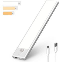 Schranklampe – 31 LEDs, wiederaufladbare LED-Beleuchtung für Innenschränke, kabellos, magnetisch, dimmbare LED-Lampe, Bewegungsmelder, LED-Licht für