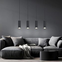 Globo Lighting - Hängelampe Pendelleuchte schwarz Deckenlampe 4-flammig Esstisch Schlafzimmerleuchte hängend, Metall matt, 4xGU10 Fassungen Metall,