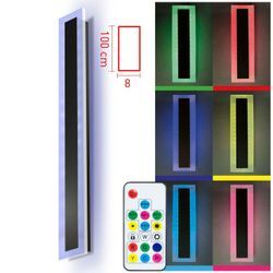 LED-Panel Wandleuchte 100cm 32W RGB Kaltweiß für Innen und Außen IP65 Fernbedienung