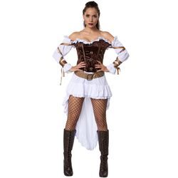 tectake® Frauenkostüm Woman-Steampunk Palastwache