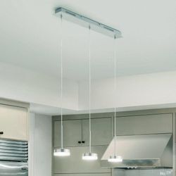 LED-Hängeleuchte Dunk, aluminium, 3-flammig, 3.000 K, Metall