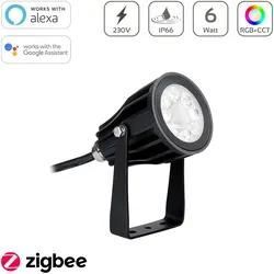 MiBOXER 6W 230V RGB+CCT LED Gartenstrahler Zigbee 3.0 Gartenleuchte mit Erdspieß...