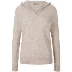 Kapuzen-Pullover aus 100% Kaschmir include beige, 40