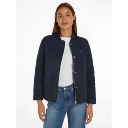 Steppjacke TOMMY HILFIGER "LW QUILTED BOMBER JACKET" Gr. M (38), blau (desert sky), Damen, Obermaterial: 100% Polyester. Futter: 100% Polyester. Wattierung: 100% Polyester, unifarben, Jacken, mit leichter Wattierung