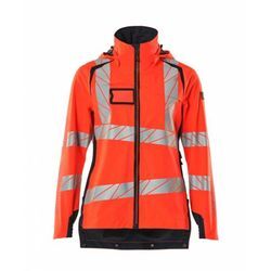 Hard Shell Jacke, Damen, leichtem Futter Jacke Gr. xl, Hi-vis rot/schwarzblau - Mascot