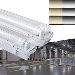 Led Feuchtraumleuchte IP65 Wasserdicht Nassraumleuchte Deckenleuchte Wannenleuchte Keller Tageslicht 24W 150cm Einzelrohr KaltWeiß - Hengda