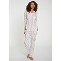 VIVANCE DREAMS Pyjama mehrfarbig Gr. 32/34 für Damen. Mit hoch geschlossener Ausschnitt. Loose Fit