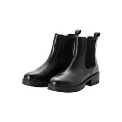 Chelsea-Boots mit stark profilierter Sohle, aus Leder, schwarz, Gr.39