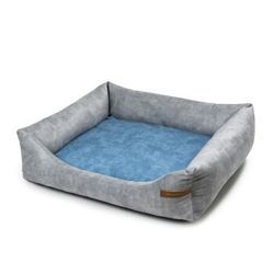 Rexproduct SoftColor luxury dog bed in grau color blau XL