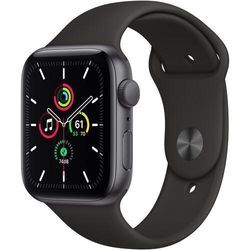 Apple Watch Series SE 1 (2020) GPS 44 mm - Aluminium Space Grau - Sportarmband Schwarz