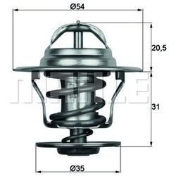 MAHLE Thermostat, Kühlmittel mit Dichtung 54mm für SKODA VW SEAT CUPRA AUDI FORD 1031881 95VW8575AB 056121113 TX 15 87D