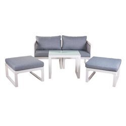 Modulares Bistro-Set aus Aluminium 5-tlg.