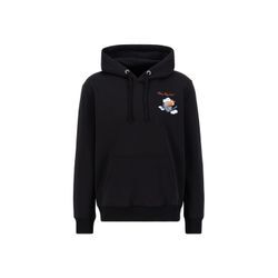 Hoodie ALPHA INDUSTRIES "Alpha Industries Men - Hoodies Flying Buzz SL Hoodie" Gr. L, schwarz (black) Herren Sweatshirts