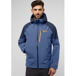 Funktionsjacke JACK WOLFSKIN "EAGLE PEAK 2L JKT M", Herren, Gr. L (52), blau (nature, blau), Hauptmaterial: 100% Polyester (recycled); Kontrast: 100% Polyester (recycled); Futter: 100% Polyester (recycled), Jacken