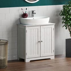 Priano 2 Door Under Sink Cabinet Bathroom Cupboard Storage Unit, White