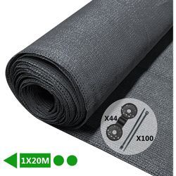 Zaunblende 1×20m, Sichtschutz Zaun 90 g/m² hdpe Schattiernetz, Anthrazit - Vounot