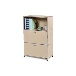 Kommode Metall »CN3« mit 2 Klappen - Beige