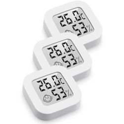 Memkey - Mini-Hochpräzisions-Digital-Innenthermometer-Hygrometer-Thermo-Hygrometer-Komfortniveauanzeige