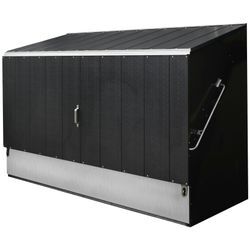 Fahrradbox TRIMETALS, grau (anthrazit), Aufbewahrungsboxen, B/H/T: 196cm x 133cm x 89cm BxTxH: 196x89x133 cm