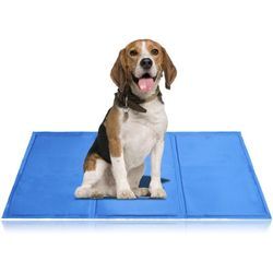 Swanew Kühlmatte Hundekissen für Hunde Katzen Selbstkühlend Kühldecke Kältematte Eismatte 60x100CM