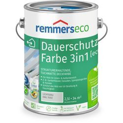 L-Farbe [eco] lichtgrau (ral 7035), 2,5 Liter, Öko Farbe für Holz innen und außen, mit 3fach Schutz, nachhaltig, umweltfreundlich - lichtgrau (ral