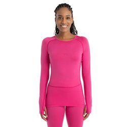 Icebreaker 260 ZoneKnit™ Merino Langarmshirt - Frau - Tempo/electron Pink - Größe XS