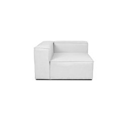 HOME DELUXE Modulares Sofa VERONA -versch. Ausführungen - Linkes Ecksofa - hellgrau