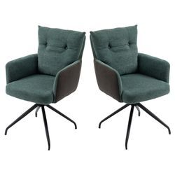 2er Set Drehstuhl Mark Esszimmerstuhl Küchenstuhl Lounge Sessel Polsterstuhl