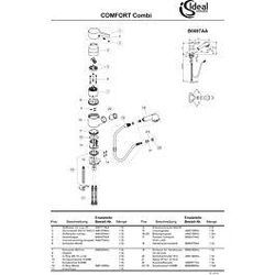 Ideal Standard Griffhebel mit ISI-Logo, Chrom A963719AA