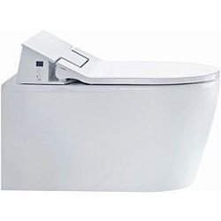 Duravit ME by Starck Wand-Tiefspül-WC mit SensoWash Slim WC Sitz, Dusch-WC-Set 631002002004300