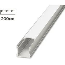 LED Aufbau U-Profil eloxiert 17,3 x 14,5mm opal - Länge: 200cm